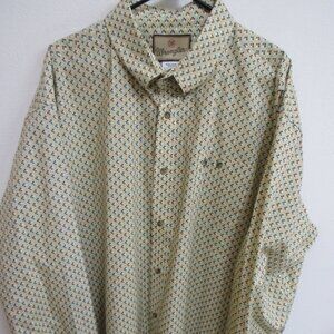 Wrangler Multicolor Check Long Sleeve Button Down Shirt 3X